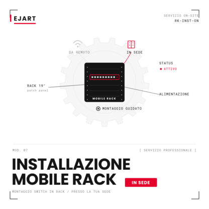 Installazione switch in mobile rack — EJART